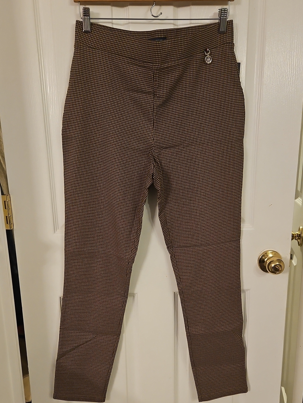 Tommy Hilfiger Pull-on Skinny Pants in Brown Houndstooth